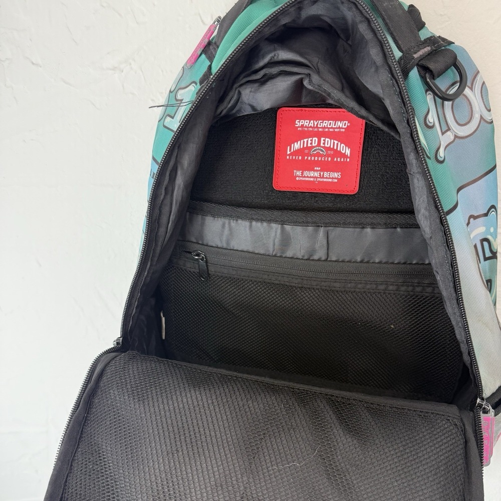Sprayground Gummy Money Backpack Limited Edition Pink Bear Money Graphic Rare - Picture 6 of 13